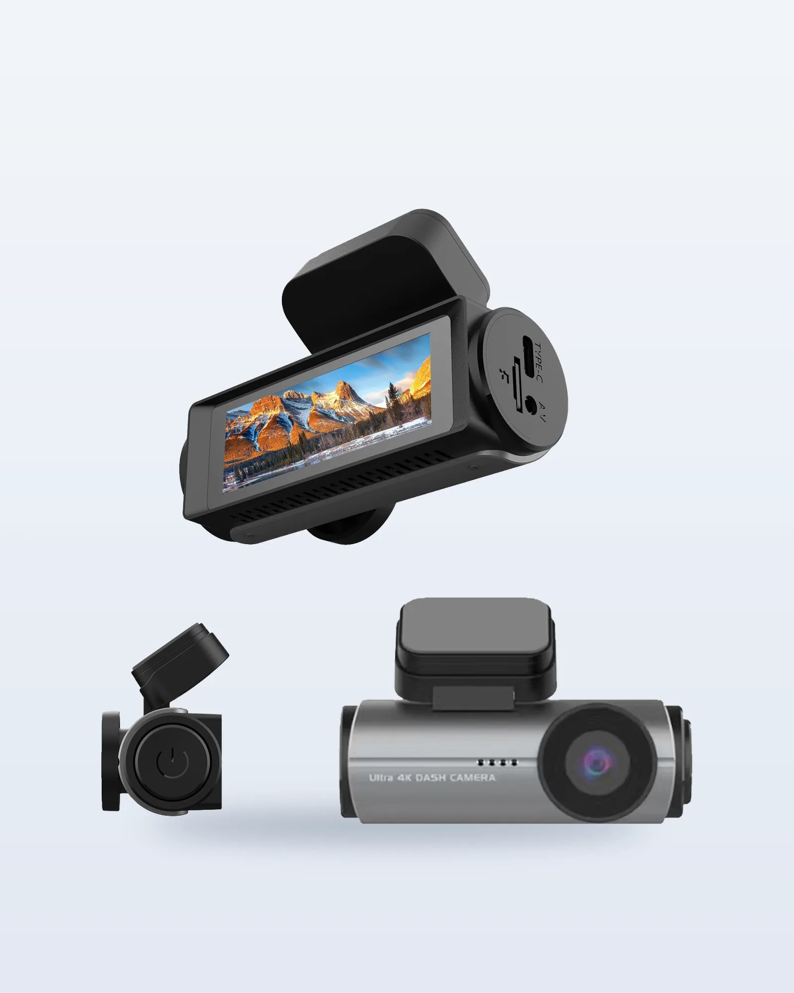 Vigiroad 4K front and rear dash cam with WiFi and its rear camera